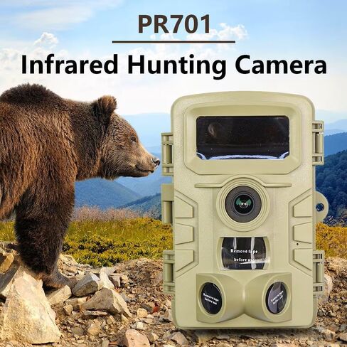 Wildlife Trail Camera, 4K IP66 Waterproof Game Camera with 120° Wide Angle PIR Detection, Outdoor Security Hunting Camera for Wildlife Monitoring in Saudi Arabia