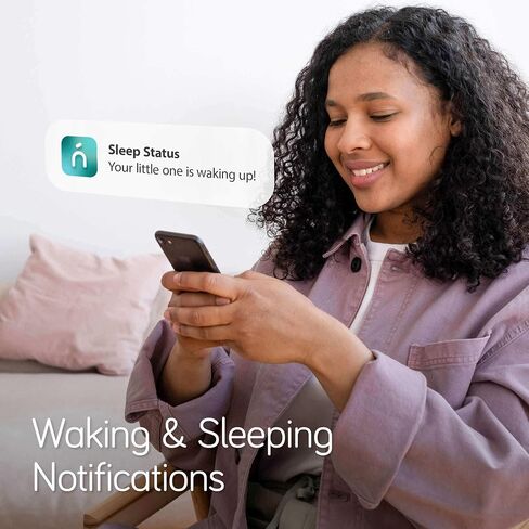 NANOBÉBÉ Smart Baby Monitor – Non-Wearable AI Breathing Monitor Motion Detection 1080p HD Camera with 360° Pan Tilt Two-Way Talk Sound Machine App Control, Night Vision in Saudi Arabia