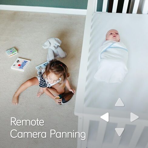 NANOBÉBÉ Smart Baby Monitor – Non-Wearable AI Breathing Monitor Motion Detection 1080p HD Camera with 360° Pan Tilt Two-Way Talk Sound Machine App Control, Night Vision in Saudi Arabia