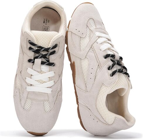 Project Cloud Leather Barefoot Shoes Women – Memory Foam Lace-Up Womens Sneakers – Lightweight & Non Slip Womens Shoes Casual – All-Day Women's Fashion Sneakers for 2025 in Saudi Arabia