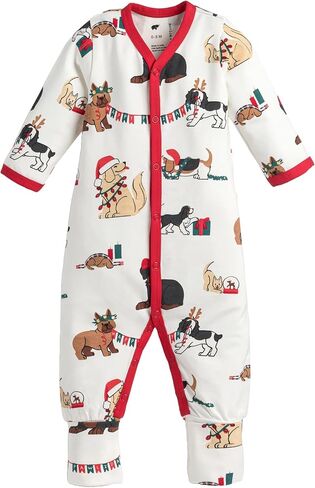 MONICA + ANDY On the Go Baby One Piece، مقاس 3-6 أشهر، Pawliday Dogs، ملابس أطفال عضوية للفتيات والفتيان، للجنسين، نسيج مستدام فائق النعومة، مقاسات للأطفال حديثي الولادة والرضع in Kuwait