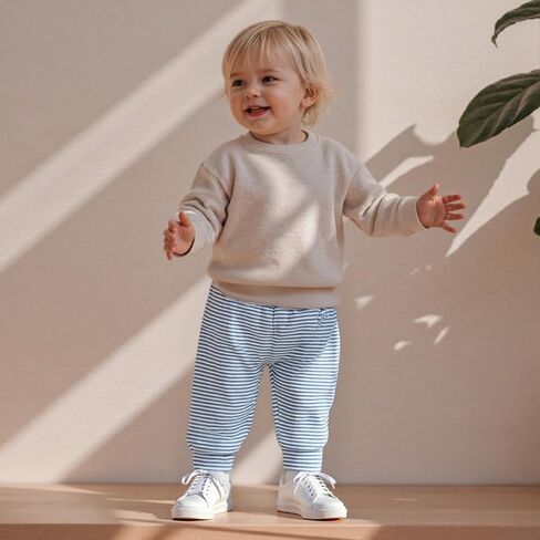 Unisex Baby Pants 2-Pack Toddler Boy Girl Waffle Knit Elastic Waist Pull On Joggers Trousers Bottoms in Saudi Arabia