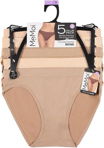 MeMoi Women's 5Pk Seamless Striped Bikinis in Saudi Arabia