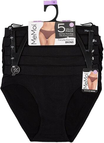 MeMoi Women's 5Pk Seamless Striped Bikinis in Saudi Arabia
