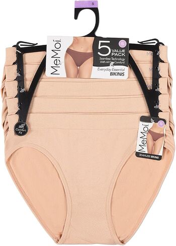 MeMoi Women's 5Pk Seamless Striped Bikinis in Saudi Arabia