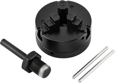 Mini Lathe Chuck Set, 3 Jaws Self-Centering Lathe Chucks, Z011 Extension Three Jaw Chucks and Connecting Rod Set, Electric Drill Chuck(COLOR:black) in Saudi Arabia