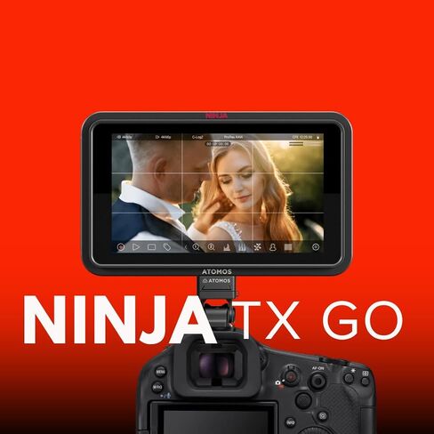 Atomos Ninja TX GO On-Camera Monitor Bundle with Universal Power Kit and StudioSonic Professional Wired Headphones (3-Items) in Saudi Arabia