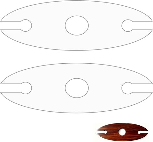 2 PCS Classic Wine Caddy Router Template, 1/4'' Thick Acrylic Wine Cup Rack Carving Templates Jig, DIY Router Inlay Template for Home Kitchen DIY Cutting in Saudi Arabia