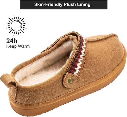 شبشب نسائي من إسفنج ميموري فوم من mazeskin، حذاء منزلي شتوي دافئ ومريح من الفرو الصناعي من الجلد السويدي للاستخدام الداخلي والخارجي in Kuwait