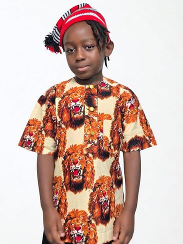 Traditional African Isi AGU (Lion Head Shirt) in Saudi Arabia