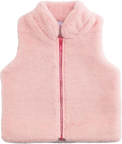 Mud Pie Baby Kids Girl Pink Fur Zip Vest in Saudi Arabia