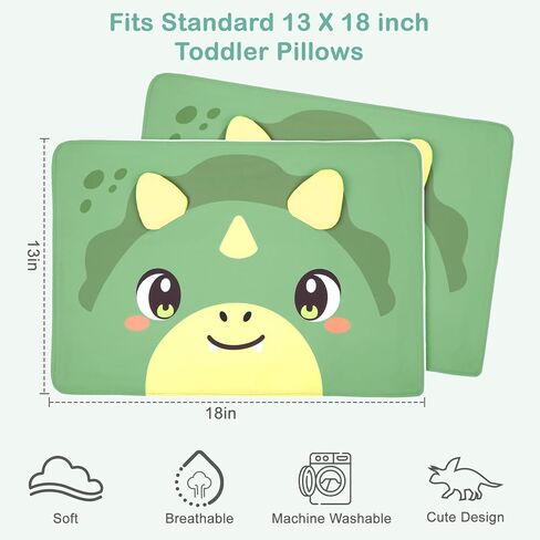 Toddler Pillowcase for 13x18 Pillow, 2 Pack Cute Toddler Pillow Case Soft Baby Toddler Pillow Cover for Boys Girls Travel Pillowcase with Envelope Closure,Pink in Saudi Arabia