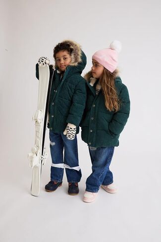 The Children's Place baby-boys And Toddler Water and Wind Resistant Hooded Zip Front Courdory Puffer Jacket in Saudi Arabia