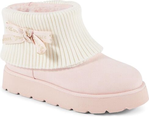 Juicy Couture Women’s Fashion Boots – Cozy Ankle Booties with Chunky Lug Sole, Soft Upper, and Pull-On Fit for Cold Weather Comfort in Saudi Arabia