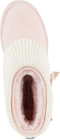 Juicy Couture Women’s Fashion Boots – Cozy Ankle Booties with Chunky Lug Sole, Soft Upper, and Pull-On Fit for Cold Weather Comfort in Saudi Arabia
