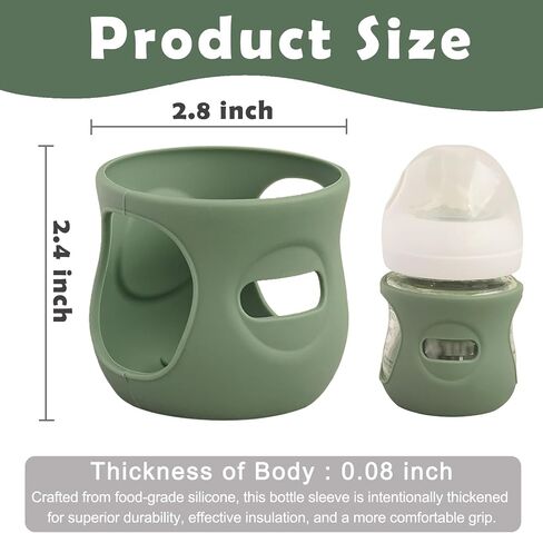 3 Pack Silicone Sleeves for Avent Natural Glass Baby Bottles, Anti Breakage Baby Bottle Holder, Compatible with Philips Avent Glass Natural Baby Bottle (Cute Pink+Light Purple+Beige, 4 OZ) in Saudi Arabia