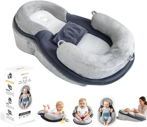 Baby Feeding Pillow, Anti Overflow Breast Feeding Pillow, Baby Lounger & Tummy Time Mat, Detachable Design in Saudi Arabia