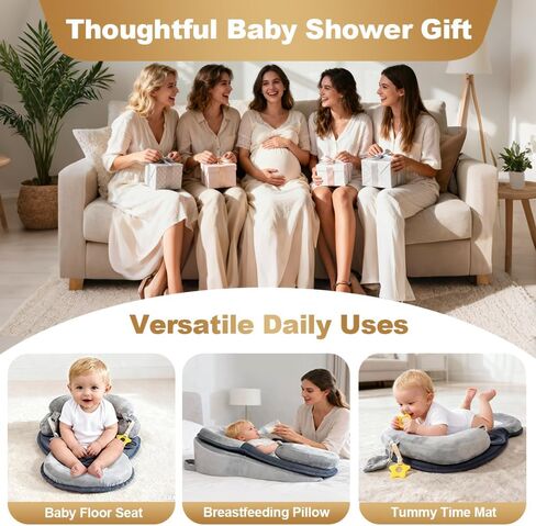 Baby Feeding Pillow, Anti Overflow Breast Feeding Pillow, Baby Lounger & Tummy Time Mat, Detachable Design in Saudi Arabia