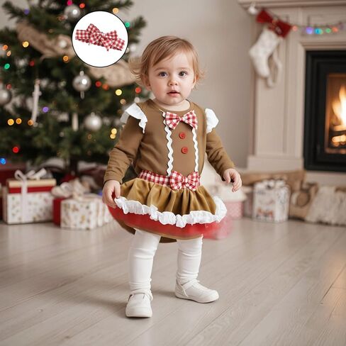 Newborn Baby Girl Christmas Outfits Ruffled Long Sleeve Romper Bloomers Shorts and Bow Headband Cute Fall Clothes in Saudi Arabia