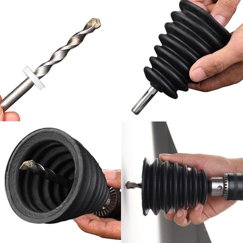 Universal Drill Dust Collector Attachment Dust Cover for Hammer and Impact Drills Compact Dust Shield for Home and Professional Use in Kuwait