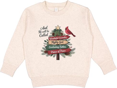 inktastic Christian Christmas Tree with Red Cardinal Toddler Sweatshirt in Saudi Arabia