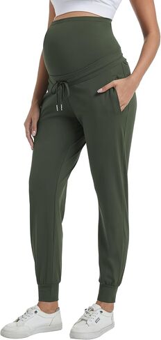 السراويل ركض الأمومة تمتد السراويل فرك عارضة على البطن الحمل الرباط Sweatpants مع جيوب in Kuwait