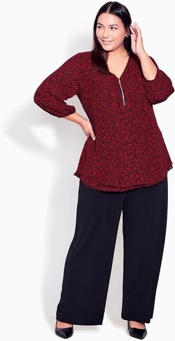 قميص AVENUE النسائي مقاس كبير AVESTUDIO TOP MEILA Zip PRT in Kuwait