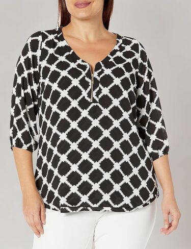قميص AVENUE النسائي مقاس كبير AVESTUDIO TOP MEILA Zip PRT in Kuwait
