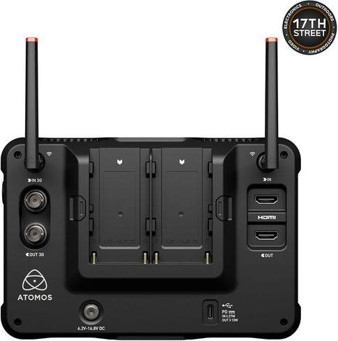 شاشة / جهاز استقبال على الكاميرا Atomos Shinobi مقاس 7 بوصات RX HDMI/SDI - شاشة لمس بدقة HDR مع بطارية طاقة وشاحن واحد وحامل شاشة من سبائك الألومنيوم مع حامل حذاء بارد - مجموعة حزمة in Saudi Arabia