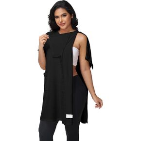 Women's Post-Surgery Maternity Recovery Dress Nursing Sleepwear with Full Side Snaps Tear-Away Adaptive Clothing in Saudi Arabia