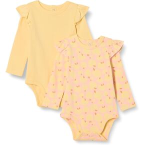 Amazon Essentials Baby Girls' Long-Sleeved Ruffle Bodysuits in Kuwait