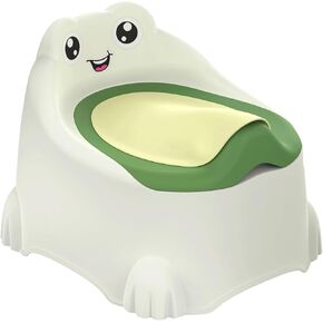 مقعد المرحاض للتدريب على استخدام المرحاض للأطفال الصغار، نونية السفر المحمولة مع وعاء قابل للإزالة، واقي من الرذاذ، ملصق تعبير الضفدع، نونية الأطفال للأولاد والبنات الذين تتراوح أعمارهم بين 1-3 (أخضر) in Kuwait