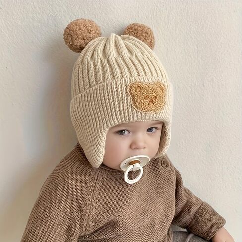 Thick Warm Hat for Winter, Featuring Cute Cartoon Designs for Boys Girls Ear-Protection for During Outdoor Activities in Saudi Arabia