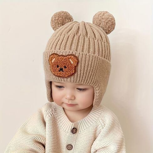 Thick Warm Hat for Winter, Featuring Cute Cartoon Designs for Boys Girls Ear-Protection for During Outdoor Activities in Saudi Arabia