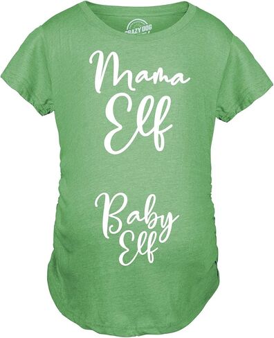 Maternity Mama Elf Baby Elf Pregancy T Shirt Cute Christmas Tee in Saudi Arabia