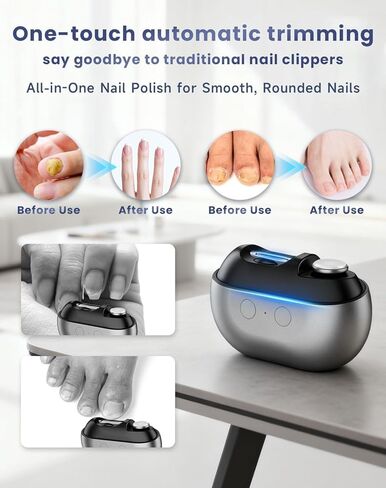 Fanyil Electric Nail Clipper, Electric Toenail Clippers for Seniors&Women, Automanitc 3-in-1Nail Clippers Multi Function with LED Light & Storage Box.Black. in Kuwait