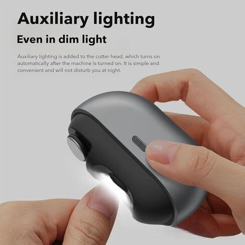 Fanyil Electric Nail Clipper, Electric Toenail Clippers for Seniors&Women, Automanitc 3-in-1Nail Clippers Multi Function with LED Light & Storage Box.Black. in Kuwait