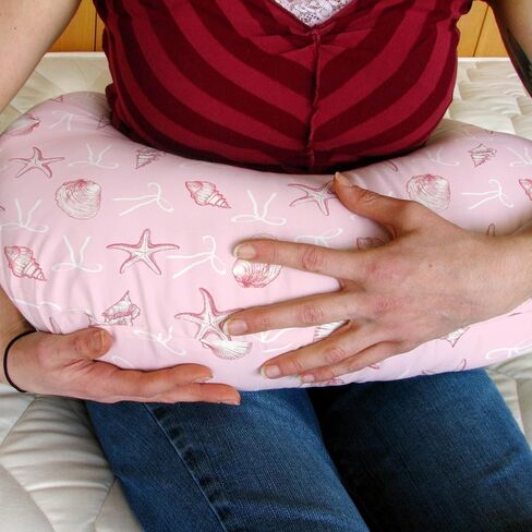 Summer Conches Bows Sea Baby Nursing Pillow Covers for Boy Girl Ocean Seashells Beach Nursery Feeding Pillowcase for Breastfeeding Pillows Soft Stretchy Cover for Newborn Infant in Saudi Arabia