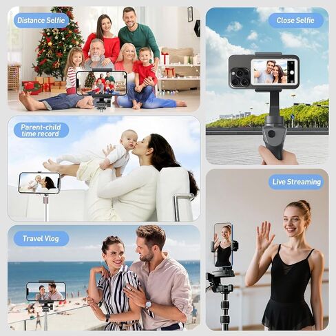 Selfie Monitor Screen for iPhone & Android - Magnetic Vlog Selfie Mirror for Phone Back Camera - Remote Control Screen Mirroring Rear Camera Not Applicable for iPhone 17 or Pixel in Saudi Arabia
