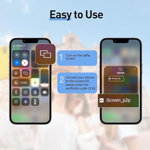 Selfie Monitor Screen for iPhone & Android - Magnetic Vlog Selfie Mirror for Phone Back Camera - Remote Control Screen Mirroring Rear Camera Not Applicable for iPhone 17 or Pixel in Saudi Arabia