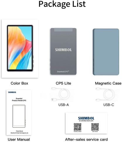 Shimbol CP5 lite Selfie Monitor Screen iPhone 1080P Wireless Recording,Magnetic Phone Vlog Selfie Monitor Screen Using Phone Rear Camera for Live Stream TikTok,Compatible with iOS Android (Gray Case) in Saudi Arabia