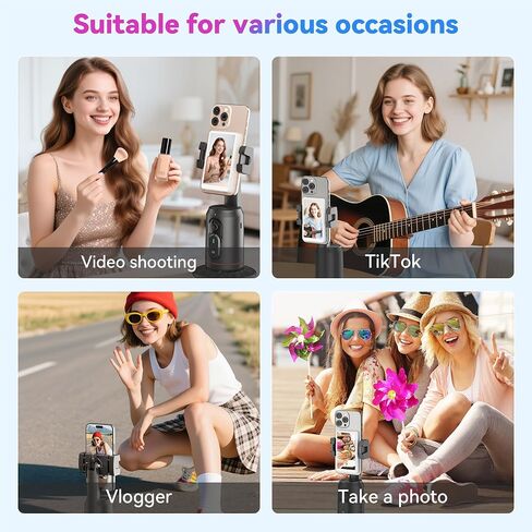 Vlog Selfie Monitor Screen Pro, Built-in Speaker and 360° Smart Face Tracking Tripod, 4.8" Rear Camera Display 4K 60fps, Portable Vlog Tool for Creators in Saudi Arabia