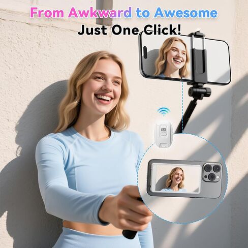 Vlog Selfie Monitor Screen Pro, Built-in Speaker and 360° Smart Face Tracking Tripod, 4.8" Rear Camera Display 4K 60fps, Portable Vlog Tool for Creators in Saudi Arabia