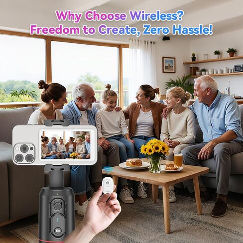 Vlog Selfie Monitor Screen Pro, Built-in Speaker and 360° Smart Face Tracking Tripod, 4.8" Rear Camera Display 4K 60fps, Portable Vlog Tool for Creators in Saudi Arabia
