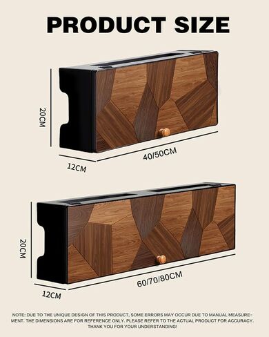 Wooden WiFi Router Storage Cabinet, Wall Mounted WiFi Box Hider,Decorative Modem & Cable Organizer Box,Strong Load-Bearing Capacity,for Office and Home. Wood Color 70x12x20cm in Saudi Arabia
