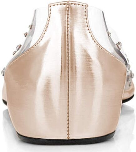 XYD Women Rhinestones Studded Ballet Flats Mesh Rivets Hidden Heels Slip On Pointed Toe Evening Dressy Shoes in Saudi Arabia