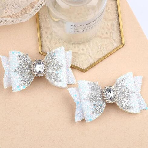 Glitter Unicorn Hair Bows for Girls - 2PCS Sparkly Pink Unicorn Bow, Cute Alligator Hair Clips Barrettes Hair Accessories for Toddler Kids Birthday Party, Princess Costume Gift in Saudi Arabia