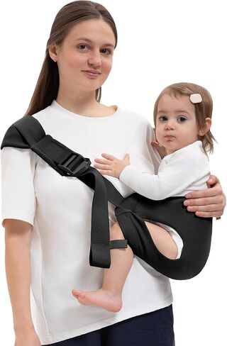 Toddler Carrier for 25-60 lbs,Comfortable&Lightweight Baby Sling Carrier,Adjustable with Left/Right Shoulder Straps,One Size Fits All,Ideal for Shopping and Travel-Black in Saudi Arabia