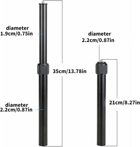 Adjustable Aluminum Alloy Tripod Extension Rod, Central Column Extender for DSLR Camera and Microphone in Saudi Arabia
