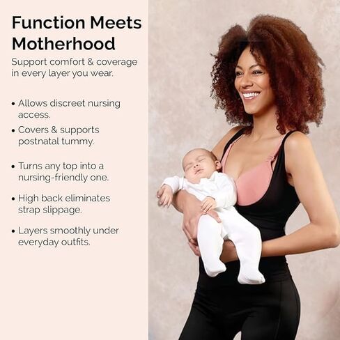 Sleeveless Underbust Nursing Tank Top – Maternity Layering Cami with Discreet Breastfeeding Access – XS -XXL in Saudi Arabia